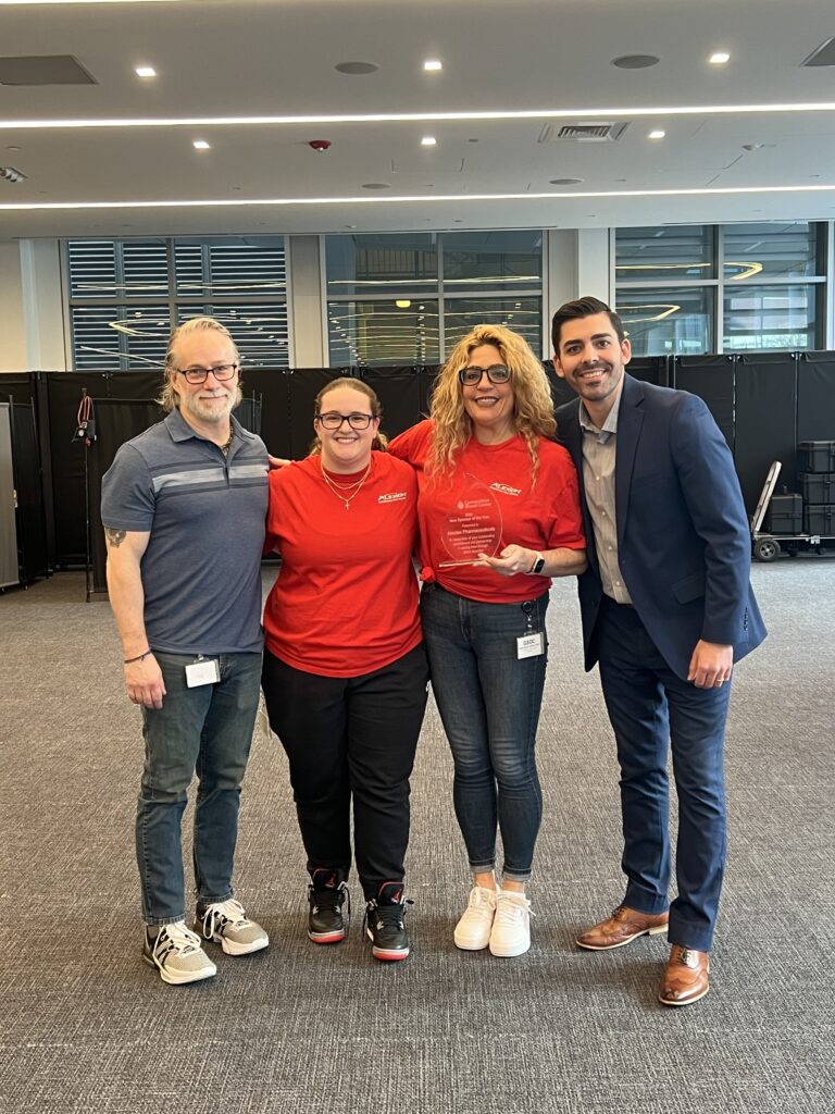 Jonathan DeCasanova, Account Manager and Community Relations lead at Connecticut Blood Center, with Alexion staff.